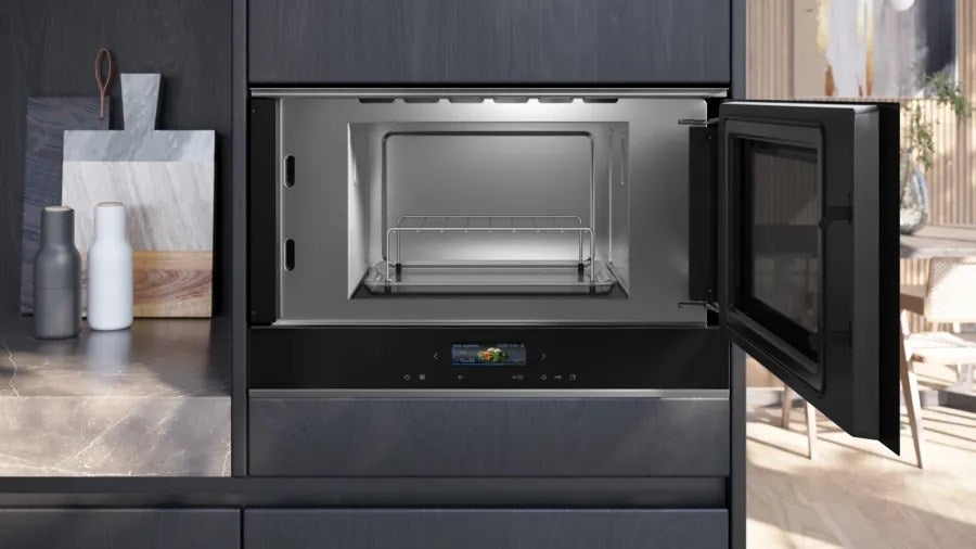 Siemens iQ700 BE732R1B1 microwave Black Combination microwave Built-in 21 L 900 W