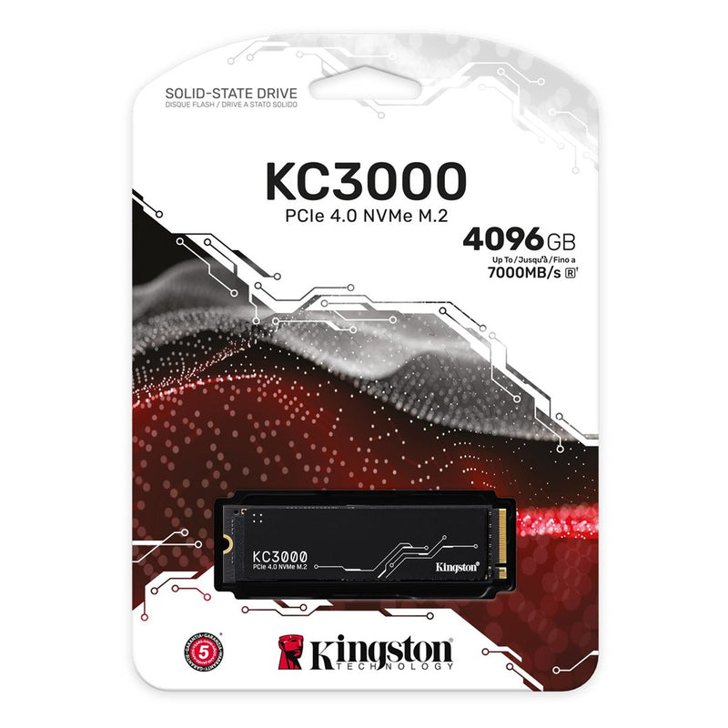 Kingston KC3000 - SSD - 4096 GB - internal - M.2 2280 - PCIe 4.0 (NVMe) - for Intel Next Unit of Computing 12 Pro Kit - NUC12WSKi5