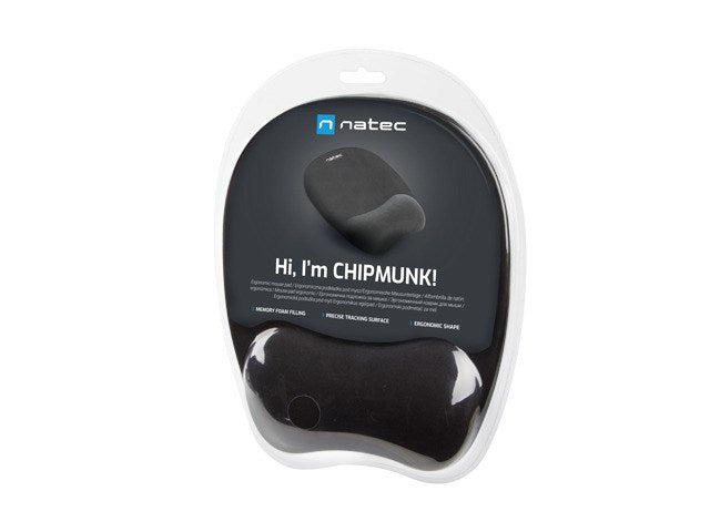 Natec Mouse pad with foam filling CHIPMUNK black