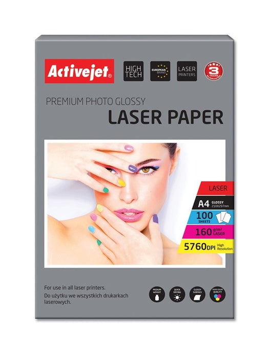 Activejet AP4-160G100L photo paper for laser printers; A4; 100 pcs