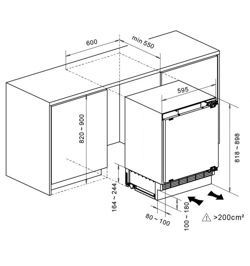 MPM 116-CJI-17 combi-fridge Built-in 116 L White