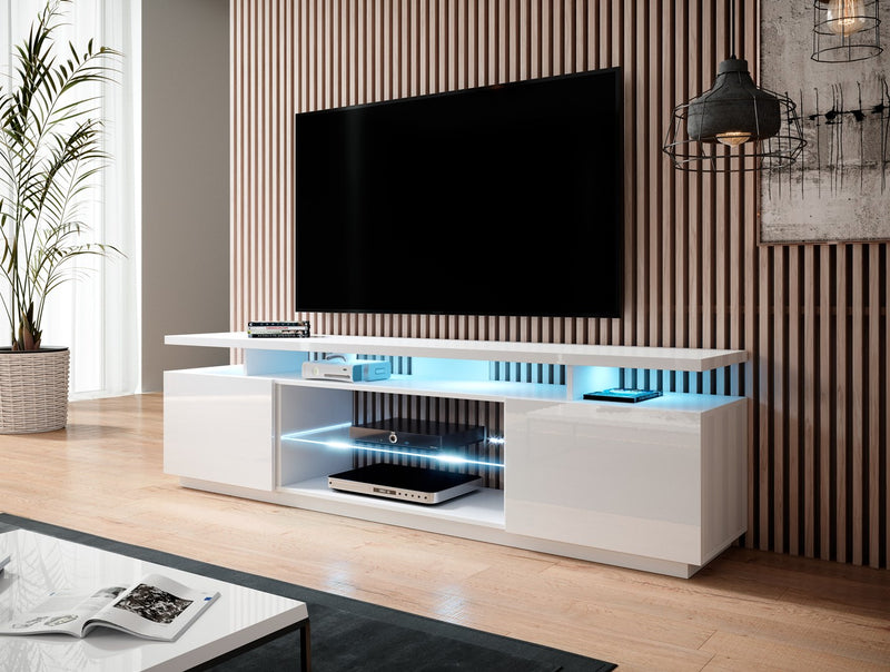 RTV cabinet EVA 180x40x56 white/white glossy