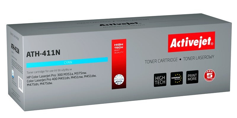 Activejet ATH-411N Toner (replacement for HP 305A CE411A; Supreme; 2600 pages; cyan)