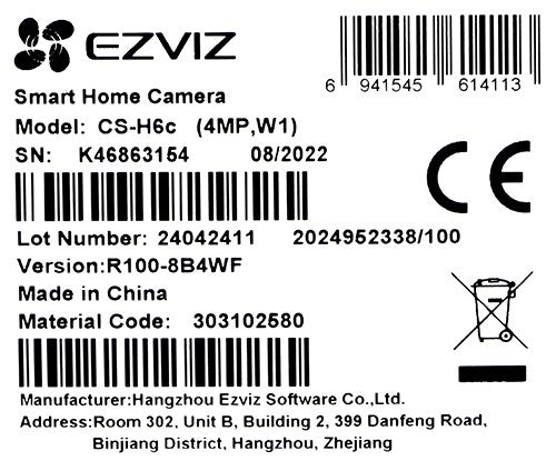 IP CAMERA EZVIZ H6C 2K+