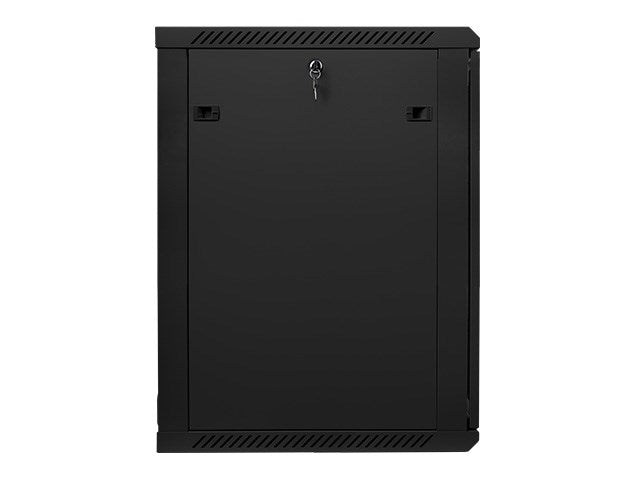 Lanberg Wandmontage-Rackschrank 19'' 18U 600x600mm schwarz (Glastür)