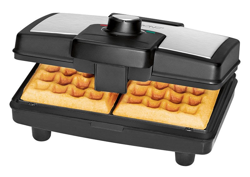 Clatronic WA 3606 waffle iron 2 waffle(s) Black,Stainless steel 800 W
