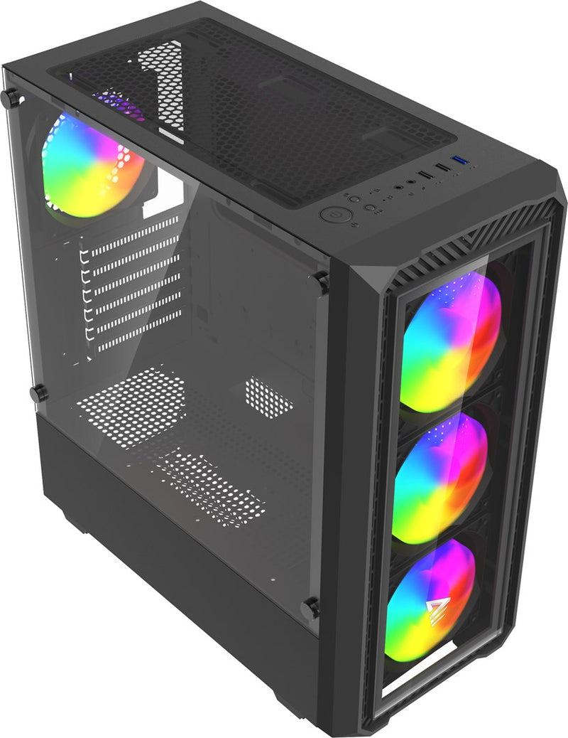 Savio Noctis Boîtier PC Gaming Cube RGB Noir
