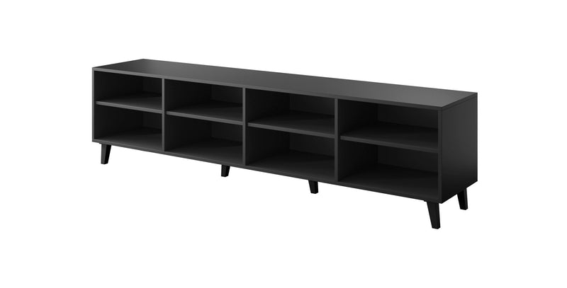 RTV cabinet ETNA 200x42x52 black matt + oak craft
