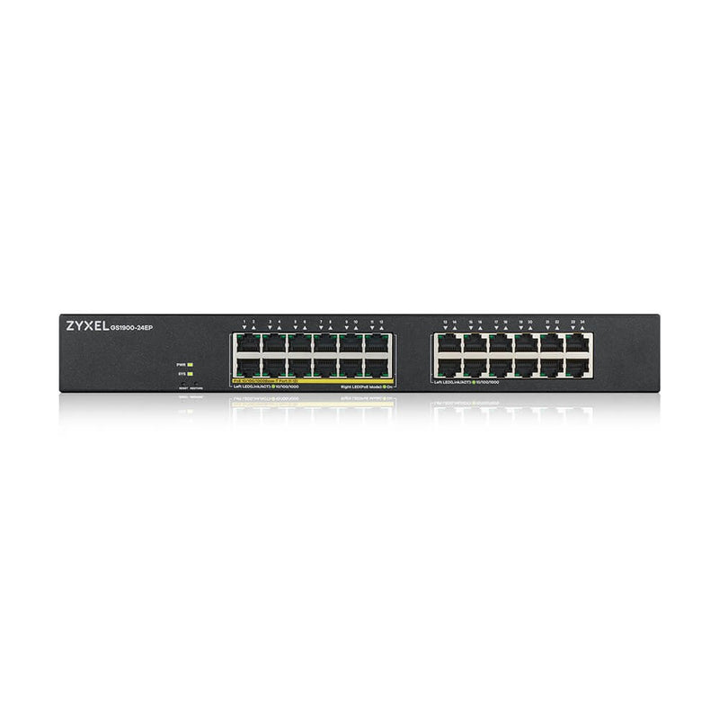 Zyxel GS1900-24EP Géré L2 Gigabit Ethernet (10/100/1000) Power over Ethernet (PoE) Noir