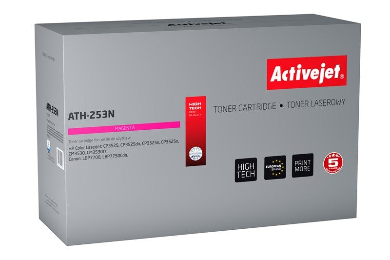 Activejet ATH-253N Toner (replacement for HP 504A CE253A, Canon CRG-723M; Supreme; 7000 pages; magenta)