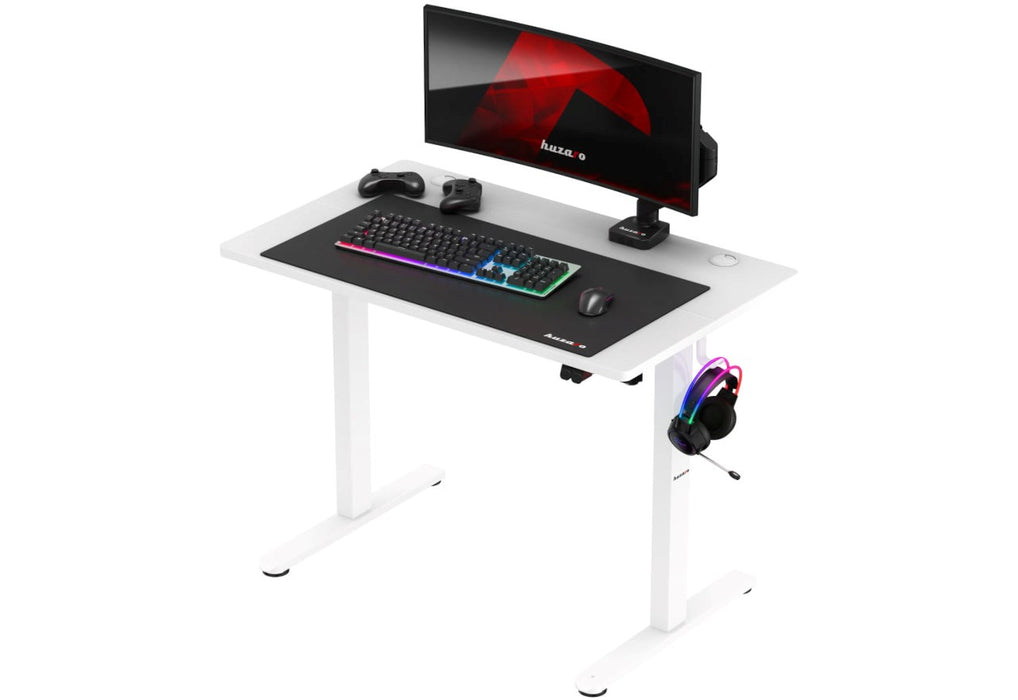 Huzaro Hero 7.9 White - height-adjustable electric gaming desk