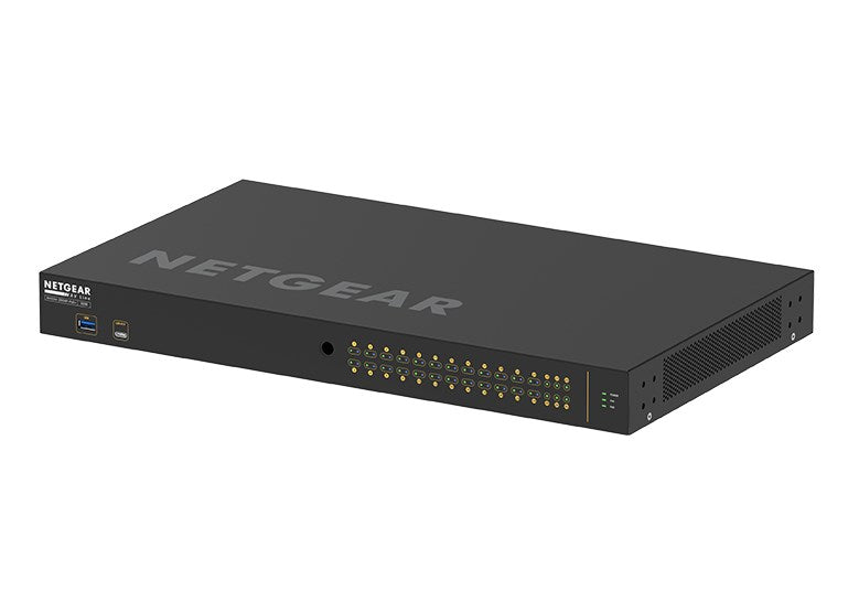 NETGEAR AV Line M4250-26G4F-PoE+ - Switch - L3 - Managed - 24 x 10/100/1000 (PoE+) + 2 x 10/100/1000 + 4 x 1000Base-X SFP - side to side airflow - rac