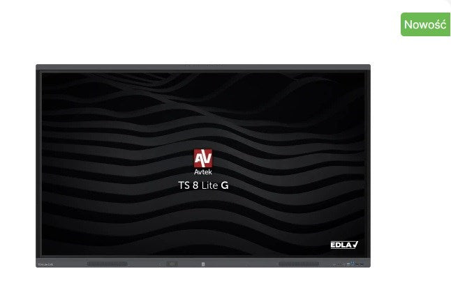 Avtek International TS 8 Lite G 75 Interactive flat panel 190.5 cm (75") LED Wi-Fi 420 cd/m2 4K Ultra HD Black Touchscreen Built-in processor Android