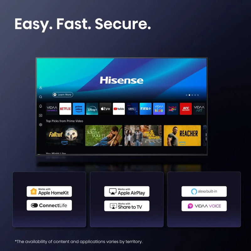 Hisense 65E8Q 165.1 cm (65") 4K Ultra HD Smart TV Wi-Fi Black, Grey 600 cd/m2