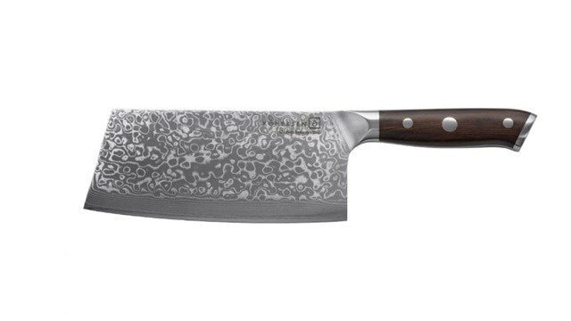 Cleaver Kohersen Elegance Ebony Wood Damascus steel cleaver 16.5 cm