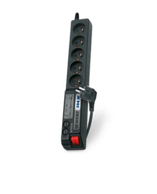 ACAR 504 W Black 5 AC outlet(s) 230 V 1.5 m
