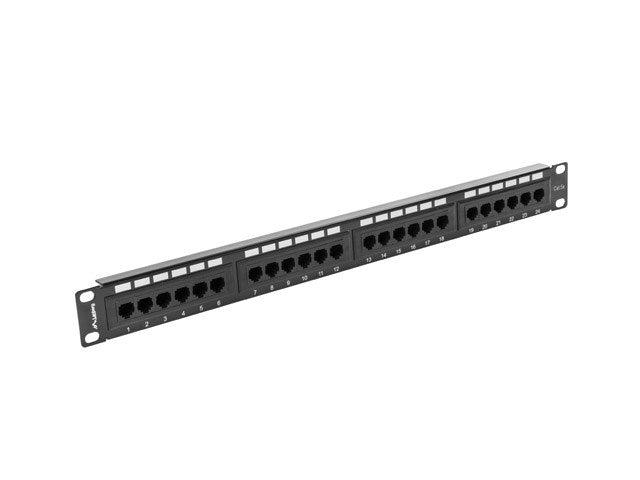 Lanberg patch panel 24 port 1U Cat.5e UTP Black PPU5-1024-B