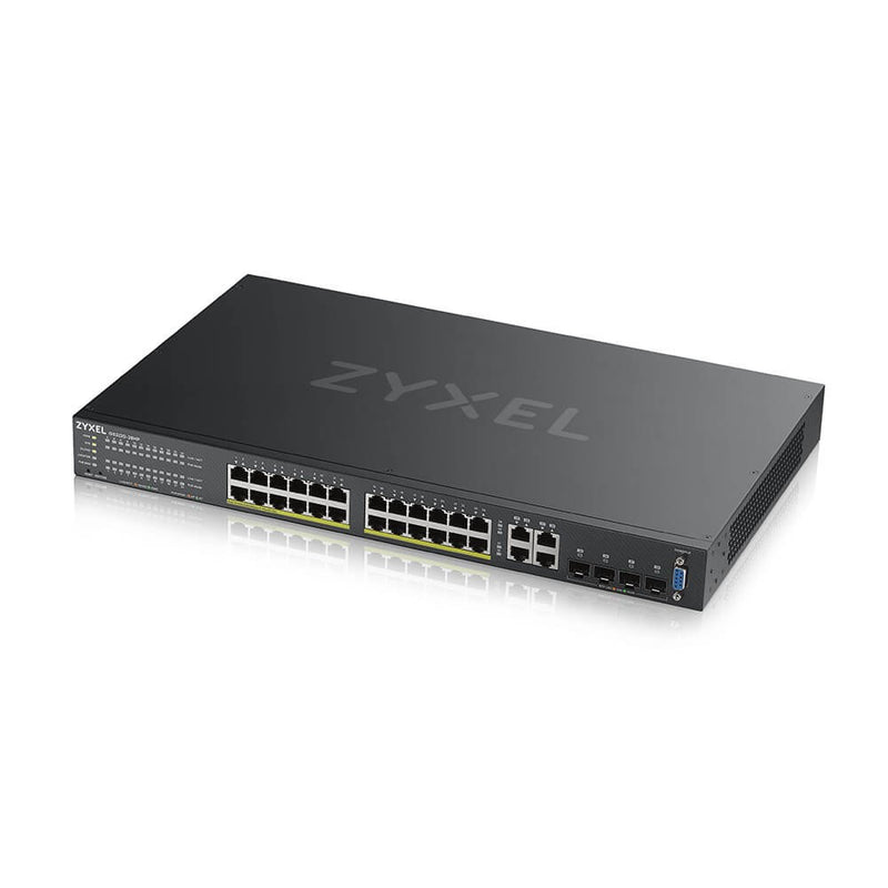 Commutateur réseau Zyxel GS2220-28HP-EU0101F administré L2 Gigabit Ethernet (10/100/1000) Power over Ethernet (PoE) Noir