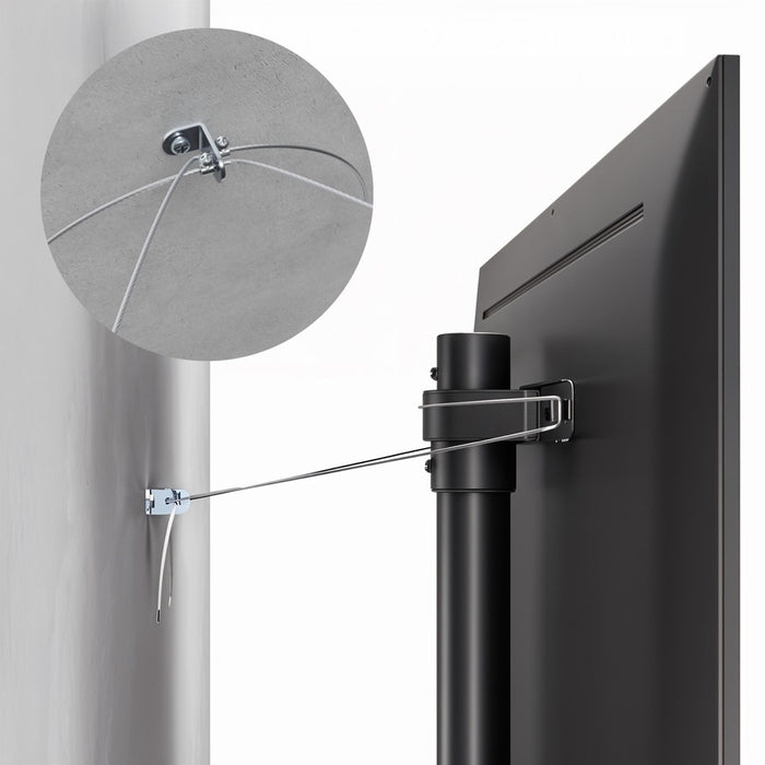 Maclean TV floor stand bracket, 32-70", max. VESA 400x400, max. 40kg, MC-494