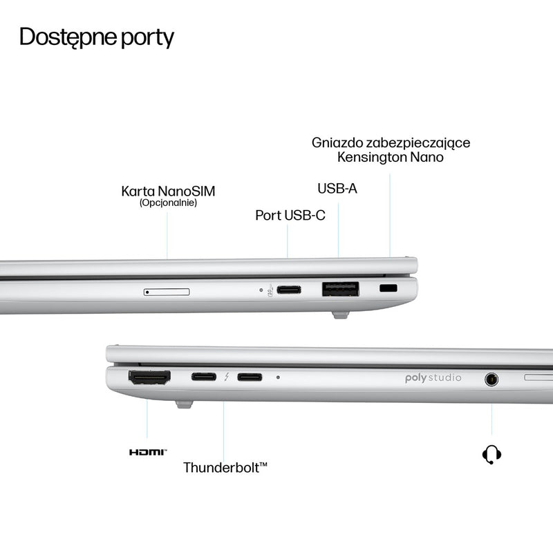 HP EliteBook 8 G1i Next Gen AI PC Copilot+ PC Intel Core Ultra 7 258V laptop 35.6 cm (14") WUXGA 32 GB LPDDR5x-SDRAM 512 GB SSD Wi-Fi 7 (802.11be) Win