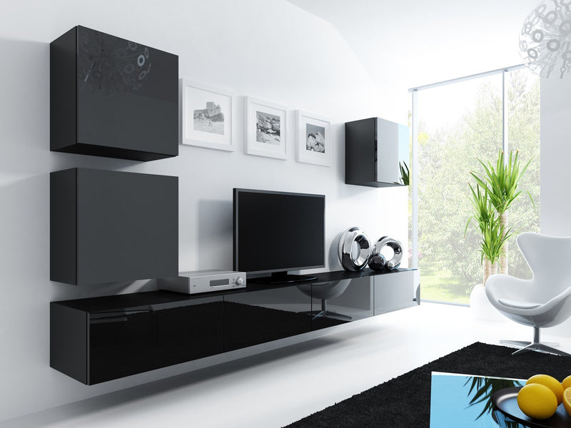 Cama Square cabinet VIGO 50/50/30 black/black gloss