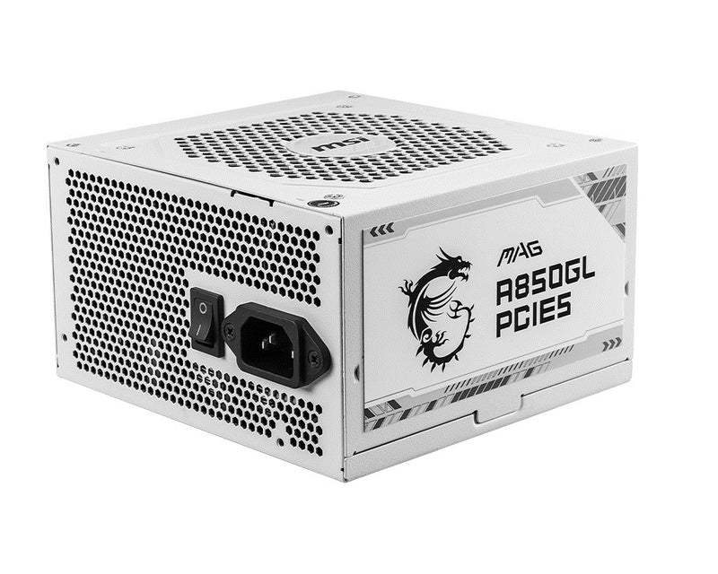Bloc d'alimentation MSI MAG A850GL PCIE5 BLANC 850 W 20+4 broches ATX ATX