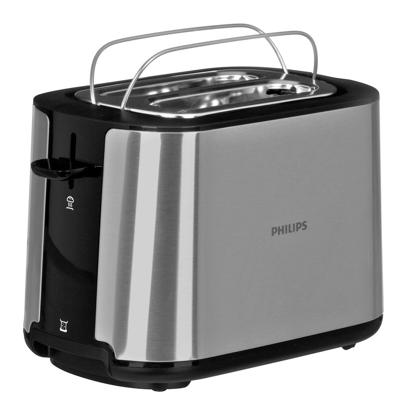 Philips Viva Collection HD2650/90 Toaster, 2 Scheiben, 950 W, Schwarz, Edelstahl