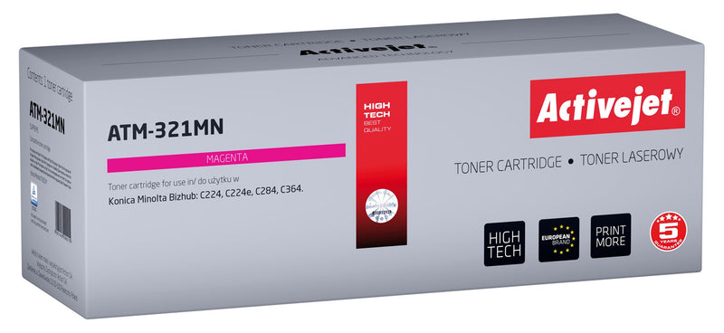 Activejet ATM-321MN Toner (ersetzt Konica Minolta TN321M; Supreme; 25000 Seiten; Magenta)