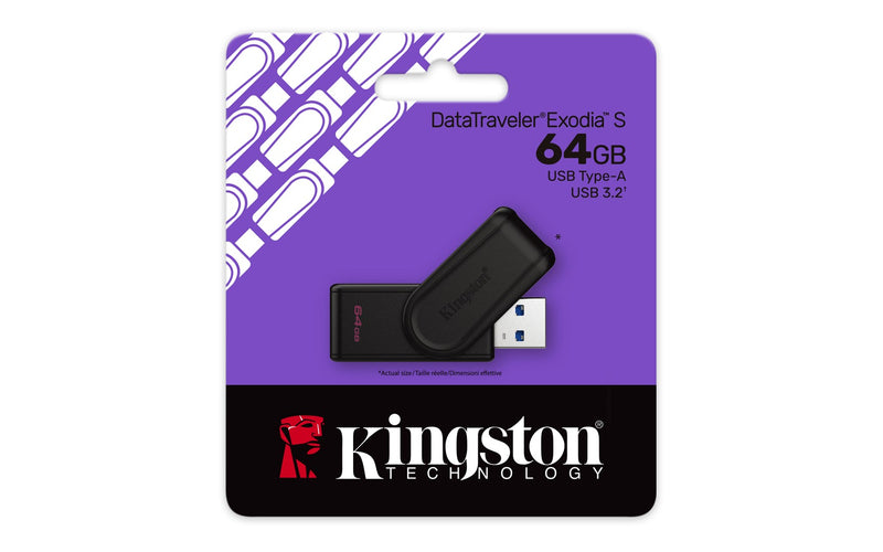 Kingston DataTraveler Exodia S - USB flash drive - 64 GB - USB 3.2 Gen 1