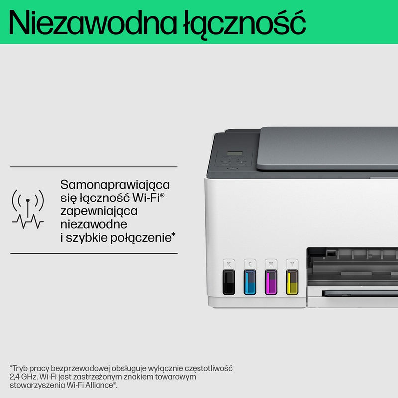 HP Smart Tank 580 All-in-One Printer, Home and home office, Print, copy, scan, Wireless; High-volume printer tank; Print from phone or tablet; Scan to