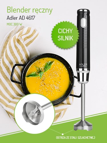 Adler AD 4617 Stabmixer Schwarz,Silber 350 W