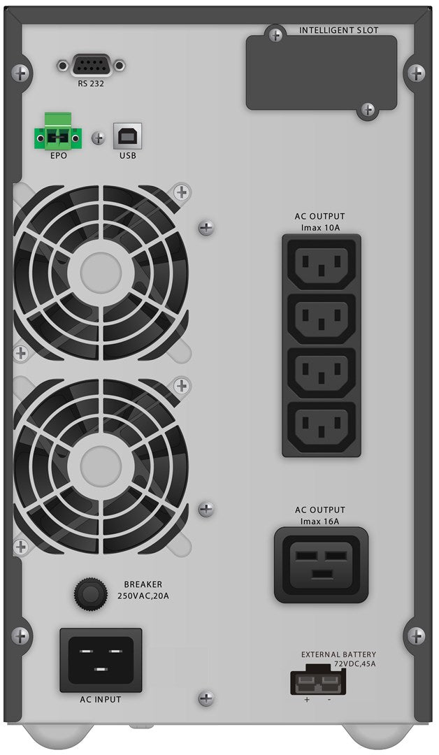 PowerWalker VFI 3000 TGB Double-conversion (Online) 3 kVA 2700 W 5 AC outlet(s)