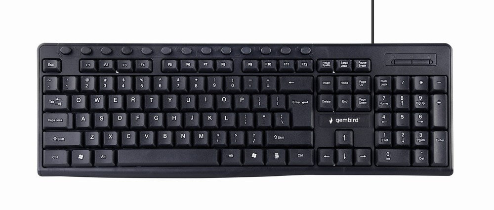 Gembird KB-UM-107 Multimedia keyboard, black, US-layout