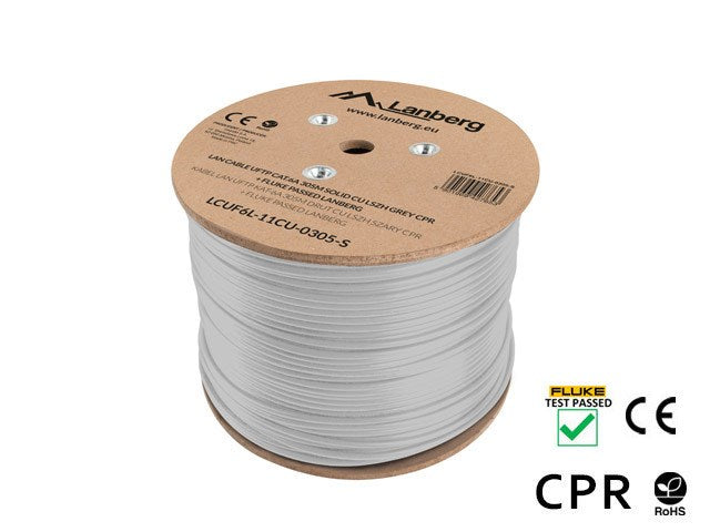 LANBERG CABLE UFTP CAT. 6A 305M WIRE CU LSZH GRAY