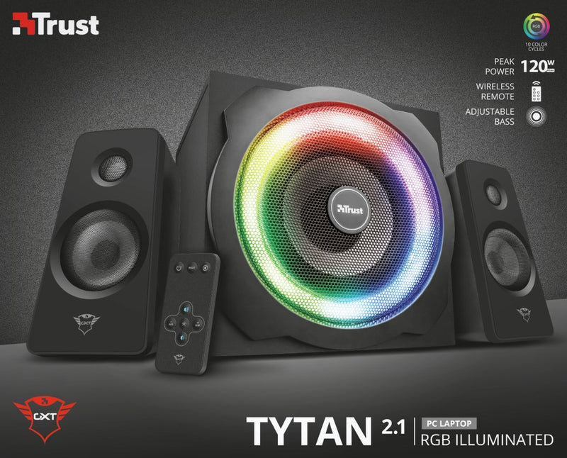 Trust GXT 629 Tytan speaker set 2.1 channels 60 W Black
