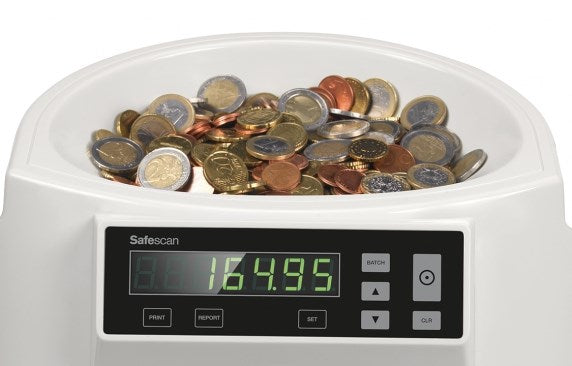 Safescan 1250 EUR Coin counting machine White