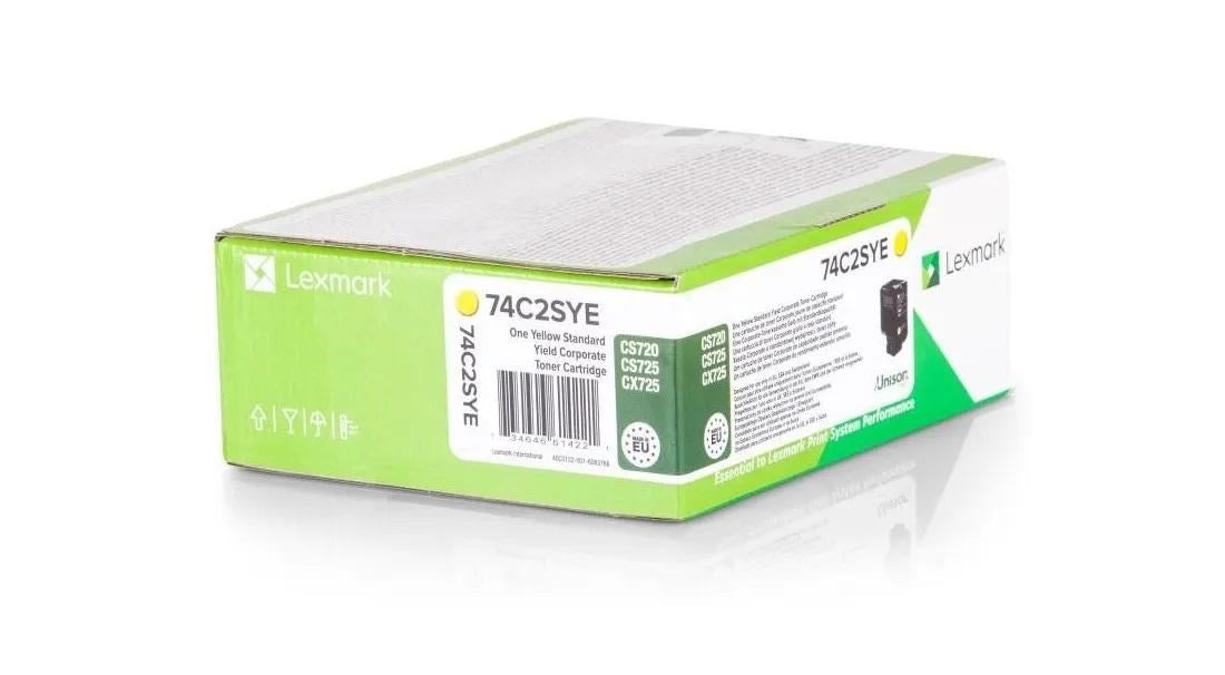 Lexmark 74C2SYE toner cartridge 1 pc(s) Original Yellow