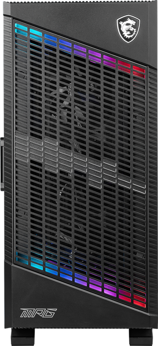 MSI MPG VELOX 100P AIRFLOW Mid Tower Gaming Computer Case 'Black, 3x 120mm Fan + 1x 120mm ARGB Fan, ARGB light strip, USB Type-C, 1x Tempered Glass, C