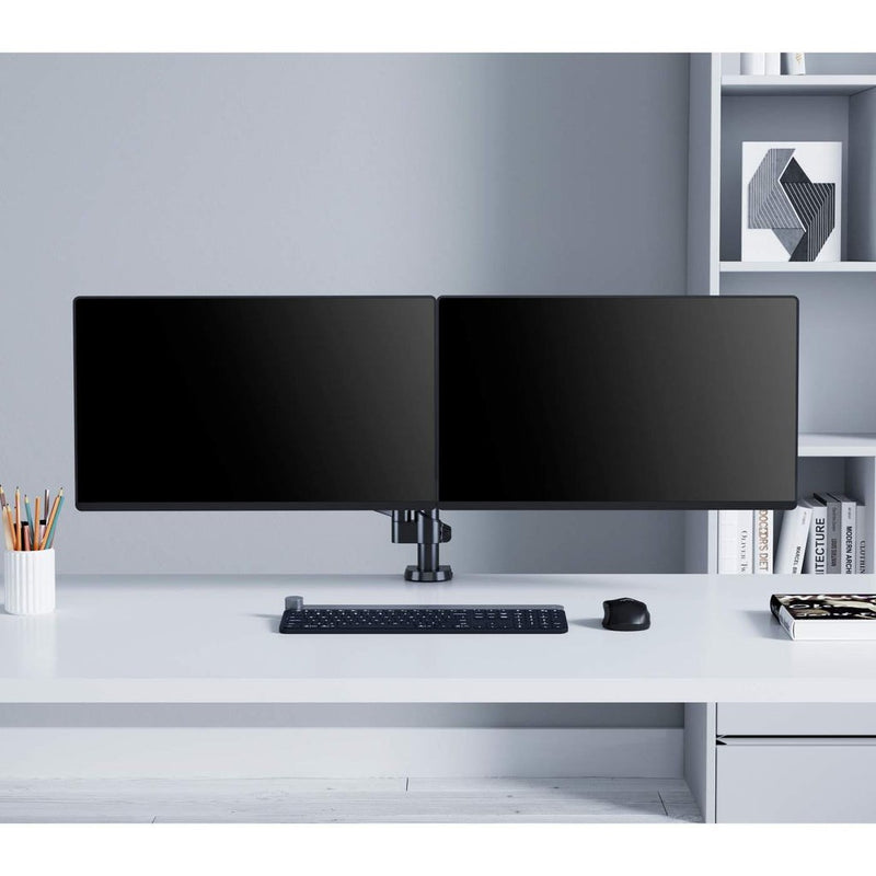 MANHATTAN Tischhalterung mit Gasdruckfeder und Kugelgelenk fuer zwei Monitore von 48,18-81,28cm 17Z-32Z und bis zu 8kg pro Arm