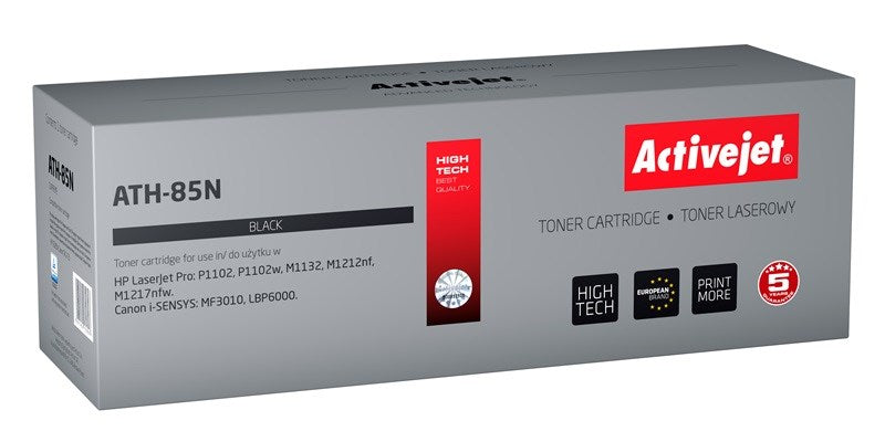Activejet ATH-85N Toner Cartridge (replacement for HP 85A CE285A, Canon CRG-725; Supreme; 1600 pages; black)