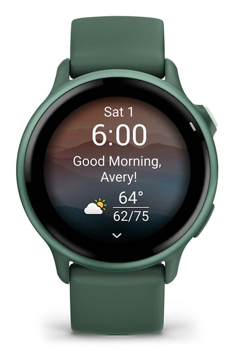 Garmin vívoactive 6 3.05 cm (1.2") AMOLED 42 mm Digital 390 x 390 pixels Touchscreen Green Wi-Fi GPS (satellite)