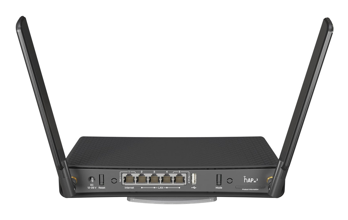 Mikrotik hAP ac3 wireless router Gigabit Ethernet Dual-band (2.4 GHz / 5 GHz) Black