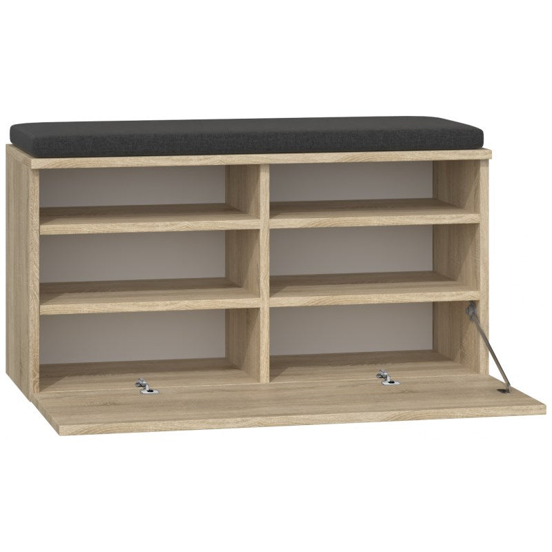 Topeshop RIVA SCHUHSCHRANK SONOMA Schuh-Organizer Geschlossen Eiche