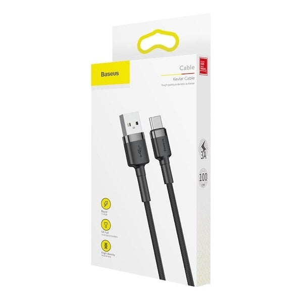 Baseus Cafule USB Type A - Type C M/M 1m (Noir/Gris)