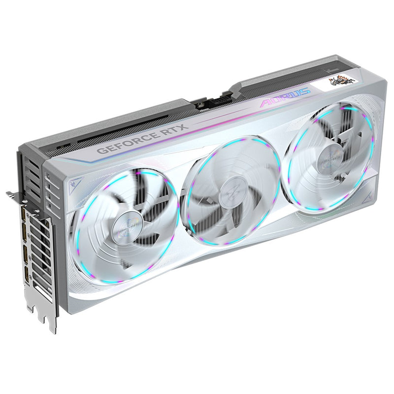 GIGABYTE AORUS GeForce RTX 5090 MASTER ICE 32G Graphics Card - 32GB GDDR7, 512bit, PCI-E 5.0, 2655MHz Core Clock, 3 x DP 2.1a, 1 x HDMI 2.1b, NVIDIA D