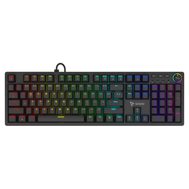 SAVIO STYX Mechanische Tastatur Outemu Rot, Hot Swap, RGB
