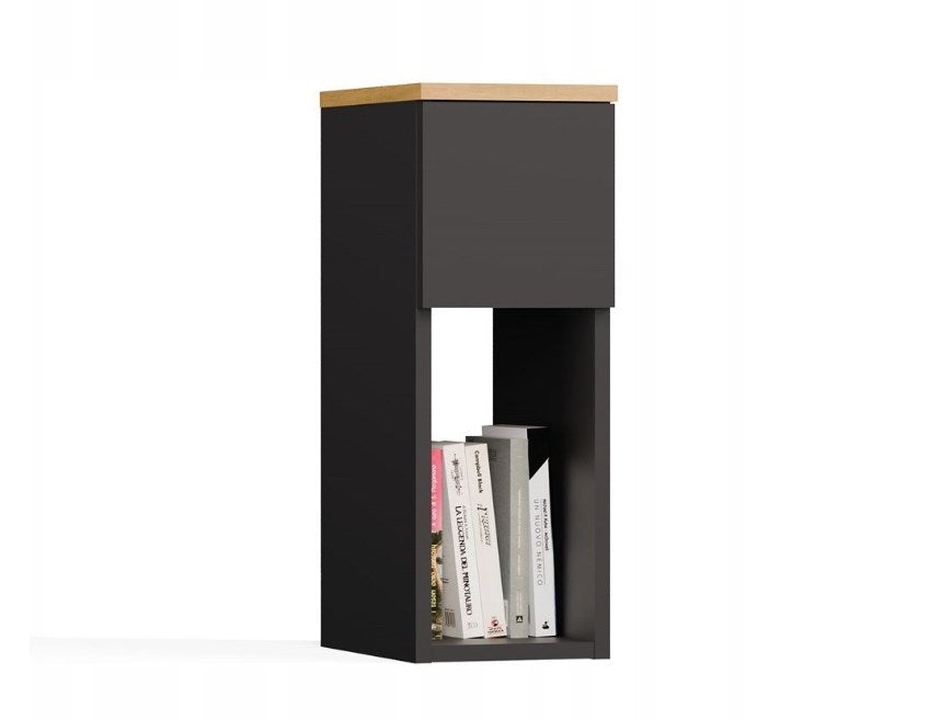 GALAX 20/1S BEDSIDE TABLE, ANTHRACITE/ARTISAN