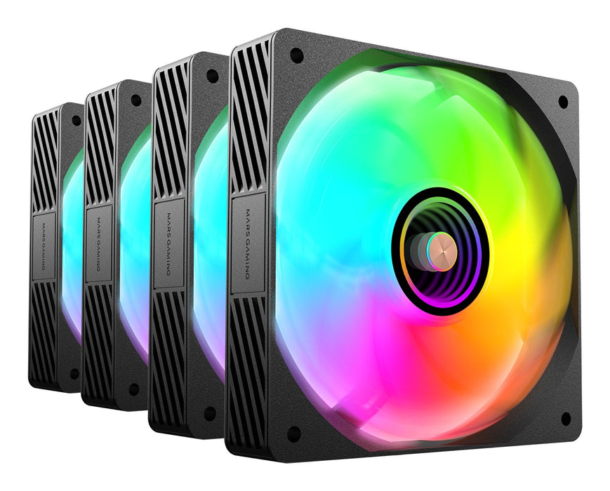 Mars Gaming MFSI4KIT computer cooling system Computer case Fan 12 cm Black