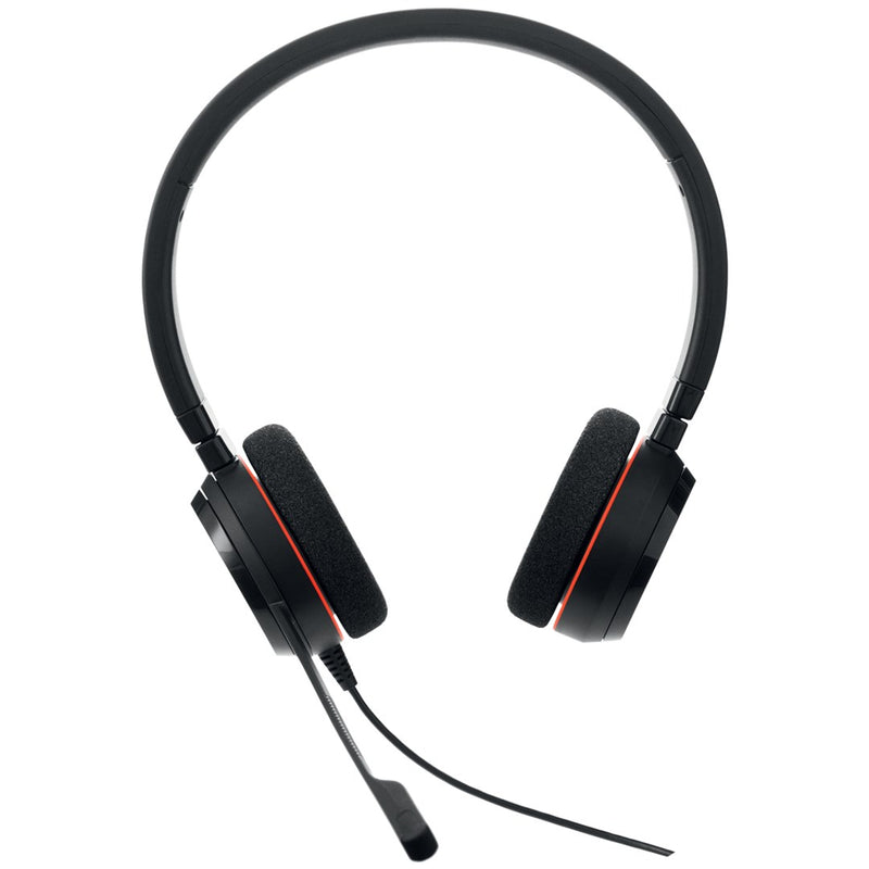 Jabra EVOLVE 20 UC Stereo USB Headband, Noise cancelling, USB connector, with mute-button and volume control on the cord, with foam ear cushion