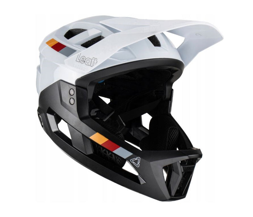 LEATT MTB Enduro 2.0 V23 Bike Helmet with Removable Chin Guard, Size L (59–63 cm), White